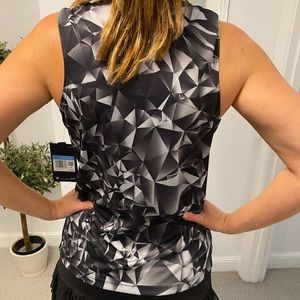 Nike golf tank black and white print. Large